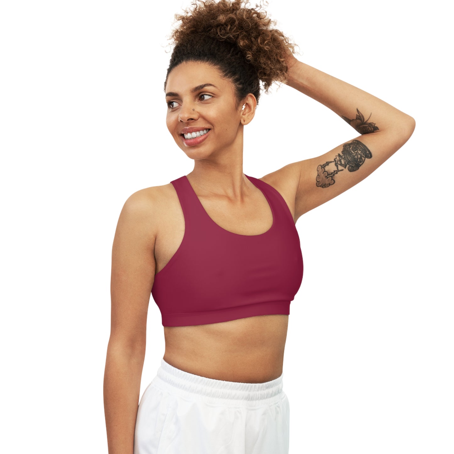 Persian Rose Stylish Seamless Sports Bra Almond for Fitness, Workout, Yoga, Gym