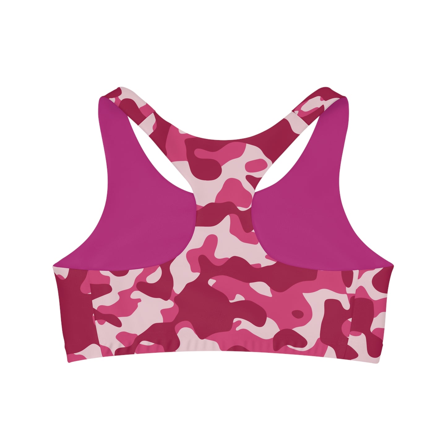 Pink Camouflage Seamless Sports Bra for Fitness, Workout Bra, Yoga bra, Gym Bra