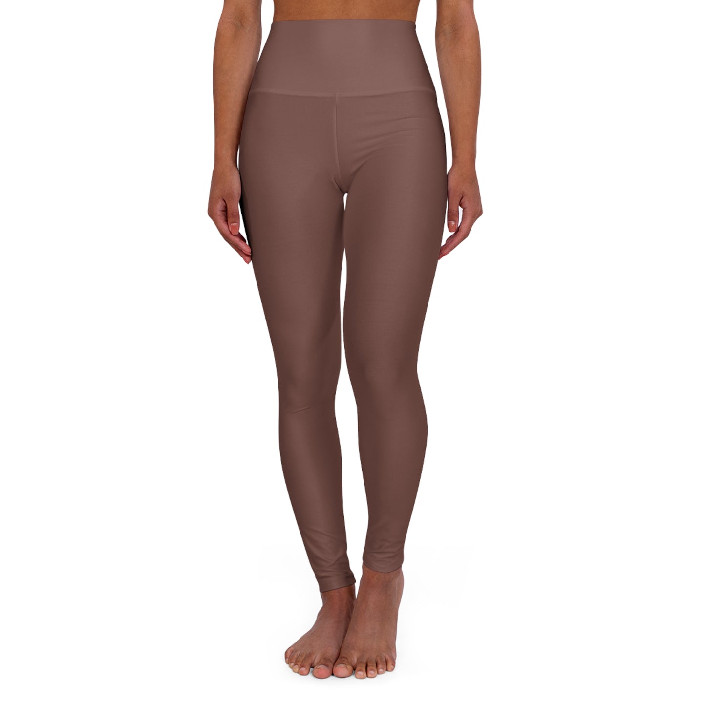 Chocolate High Waisted Yoga Leggings for Women - Workout Pants for Gym, Running, Fitness, Yoga, and Everyday Casual Wear