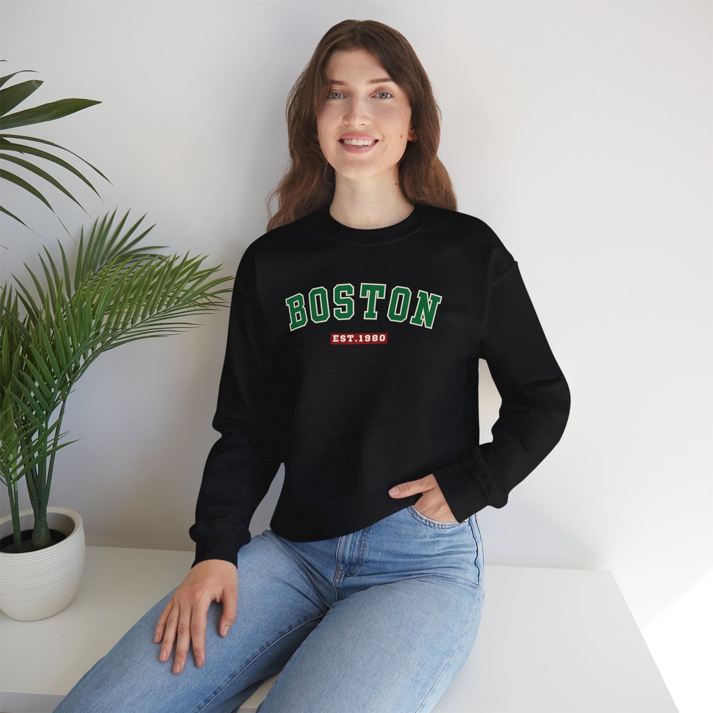 Boston Sweatshirt - Unisex Crewneck Pullover - City Pride Graphic Sweater