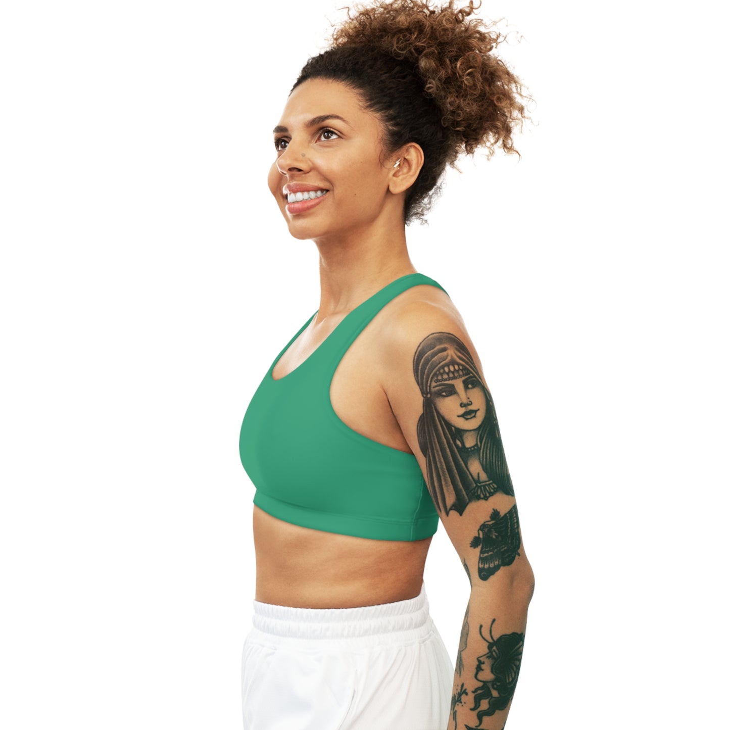 Sea Glass Stylish Seamless Sports Bra Almond for Fitness, Workout, Yoga, Gym