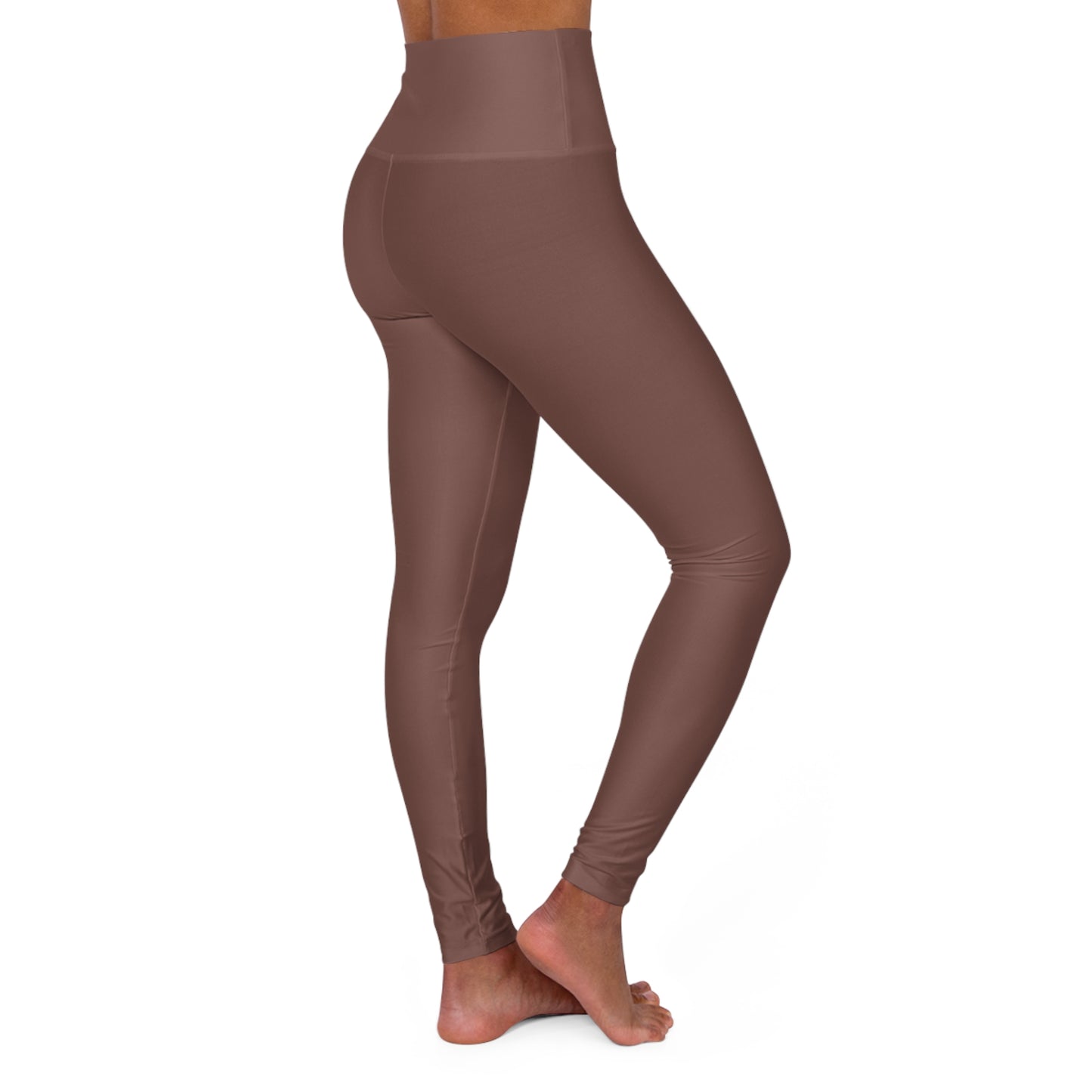 Chocolate High Waisted Yoga Leggings for Women - Workout Pants for Gym, Running, Fitness, Yoga, and Everyday Casual Wear