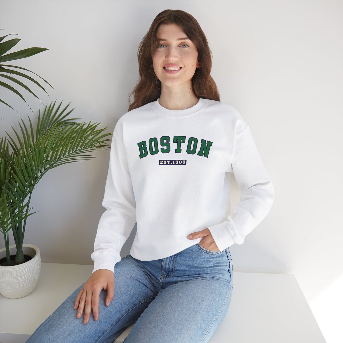 Boston Sweatshirt - Unisex Crewneck Pullover - City Pride Graphic Sweater