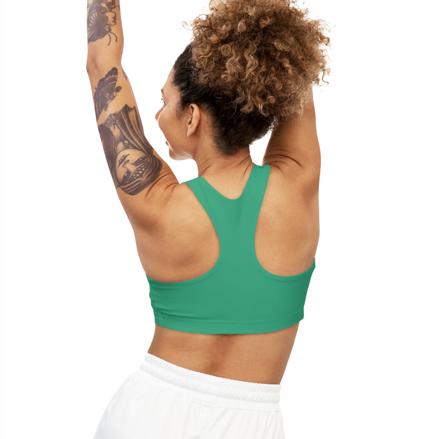 Sea Glass Stylish Seamless Sports Bra Almond for Fitness, Workout, Yoga, Gym