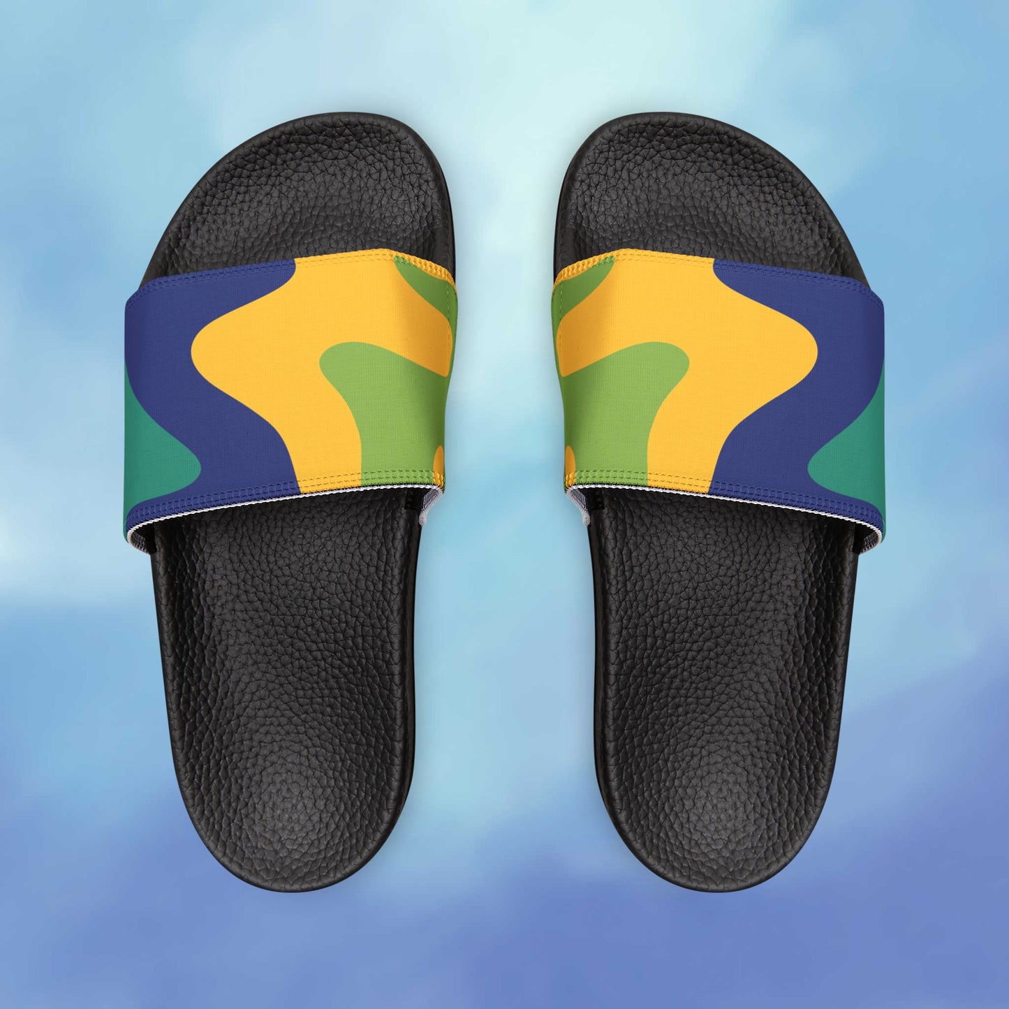 Vibrant Men's Removable-Strap Sandals, Casual Footwear, Beachwear Slides