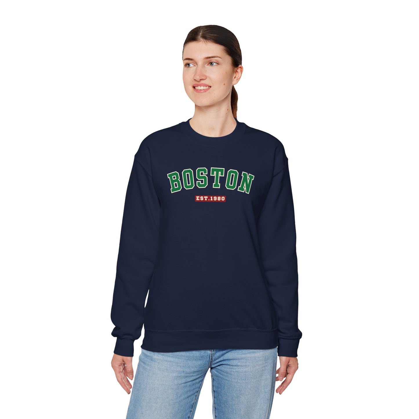 Boston Sweatshirt - Unisex Crewneck Pullover - City Pride Graphic Sweater