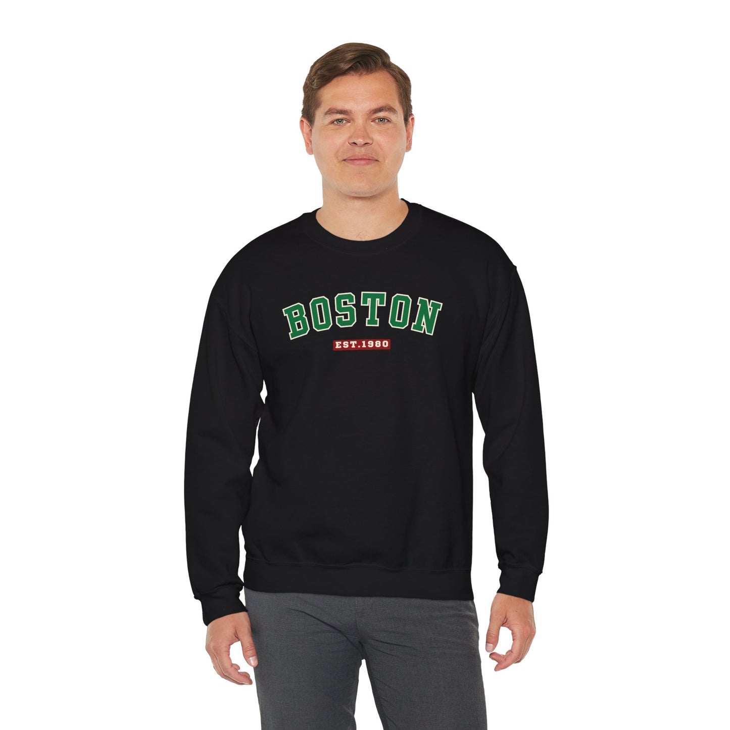 Boston Sweatshirt - Unisex Crewneck Pullover - City Pride Graphic Sweater