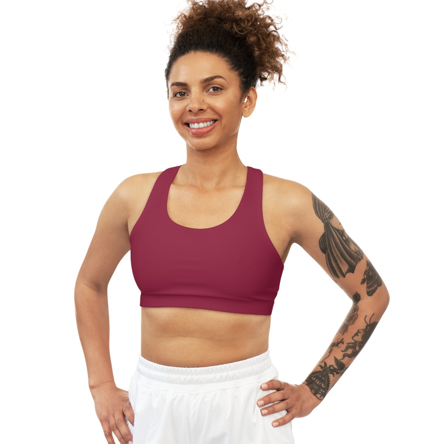 Persian Rose Stylish Seamless Sports Bra Almond for Fitness, Workout, Yoga, Gym