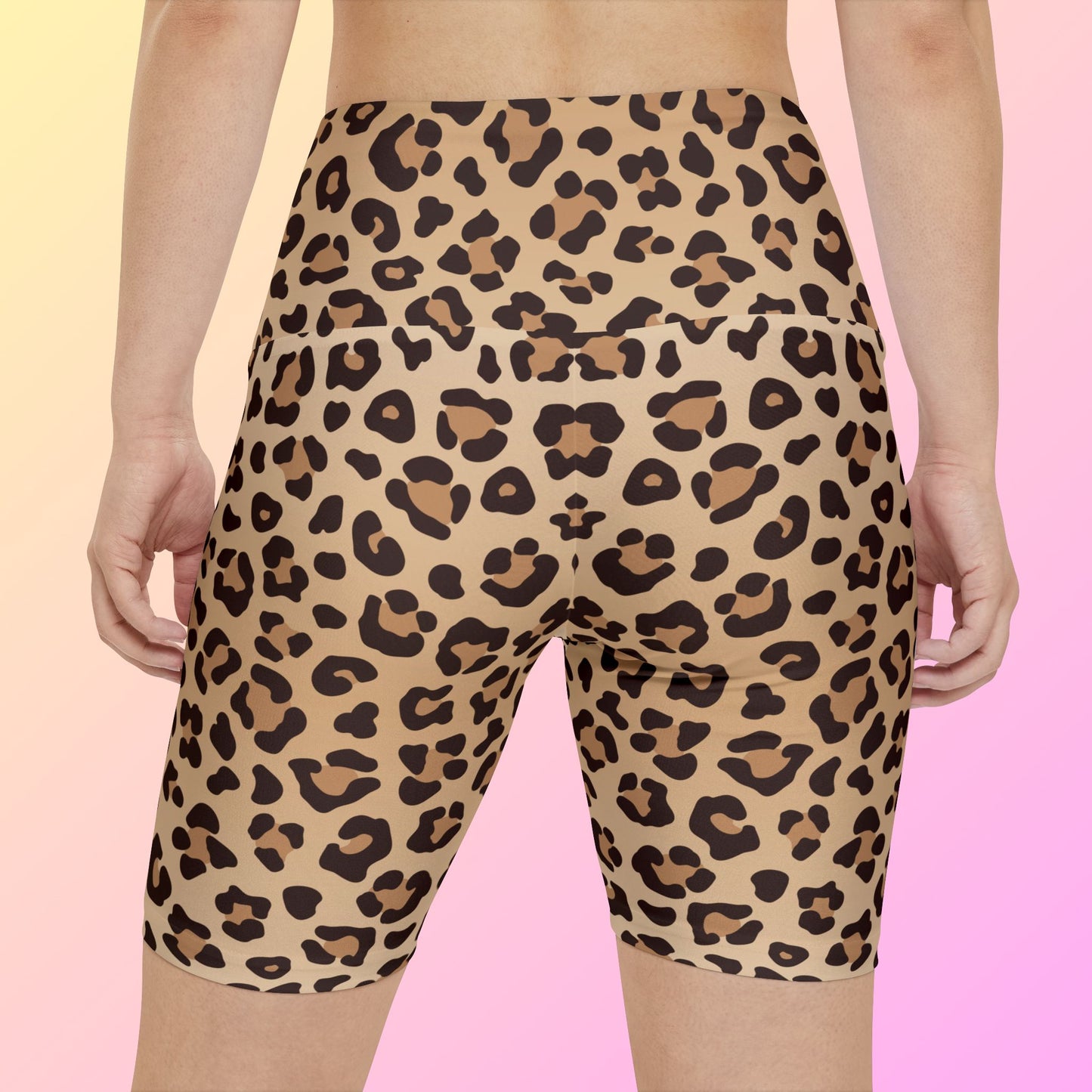 Leopard Skin Women's Gym Workout Shorts, Running Shorts, Outdoor Shorts