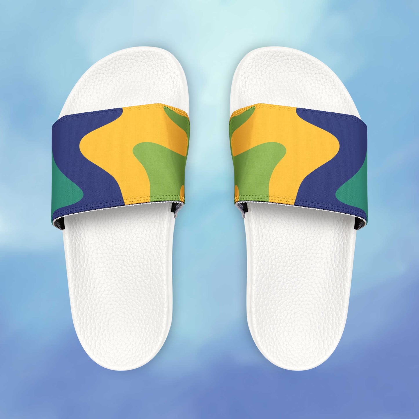 Vibrant Men's Removable-Strap Sandals, Casual Footwear, Beachwear Slides