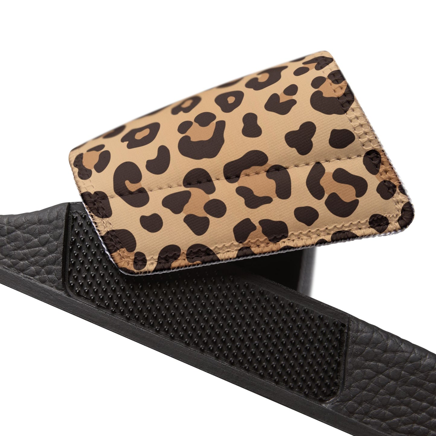 Leopard Skin Print Women's Removable-Strap Sandals, Stylish & Casual Slides