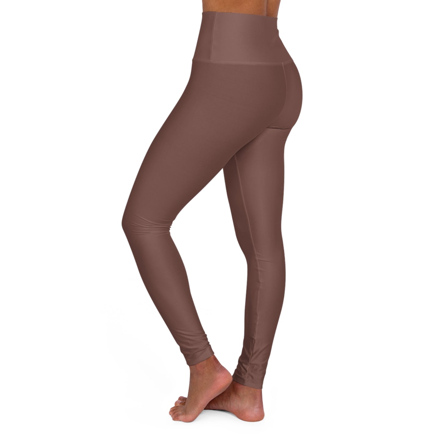 Chocolate High Waisted Yoga Leggings for Women - Workout Pants for Gym, Running, Fitness, Yoga, and Everyday Casual Wear