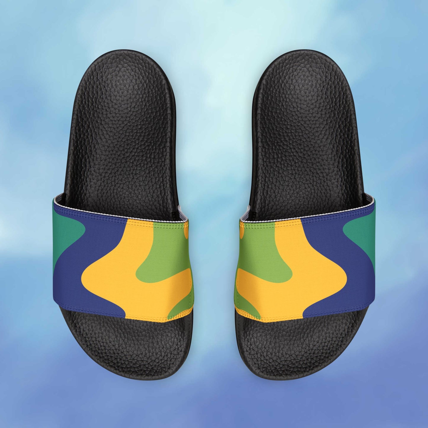 Vibrant Men's Removable-Strap Sandals, Casual Footwear, Beachwear Slides