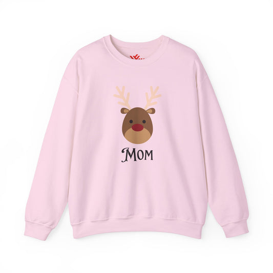 Mom with Reindeer Christmas Sweatshirt – Festive Holiday Apparel for Moms