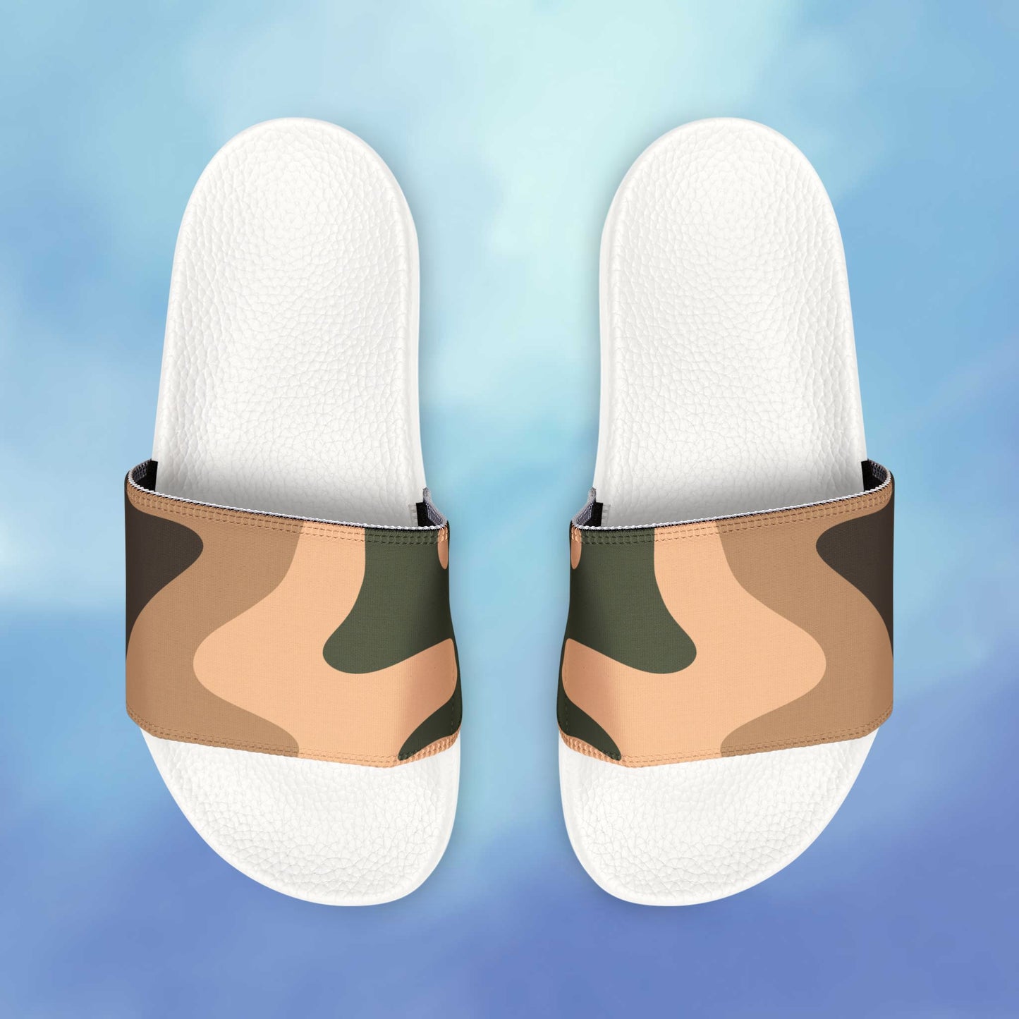 Camouflage Men's Removable-Strap Sandals, Casual Footwear, Beachwear Slides