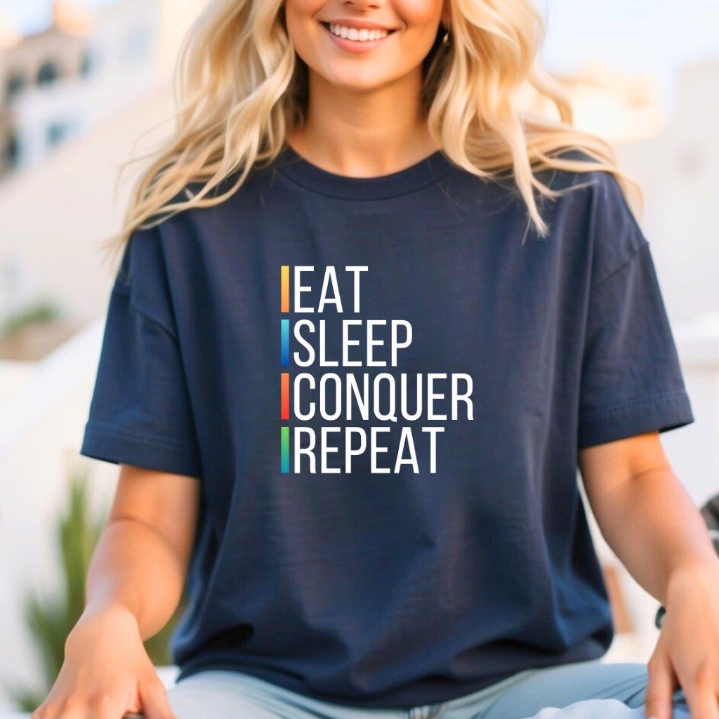 Eat Sleep Repeat Unisex Shirt, Motivational Shirt, Workout Shirt