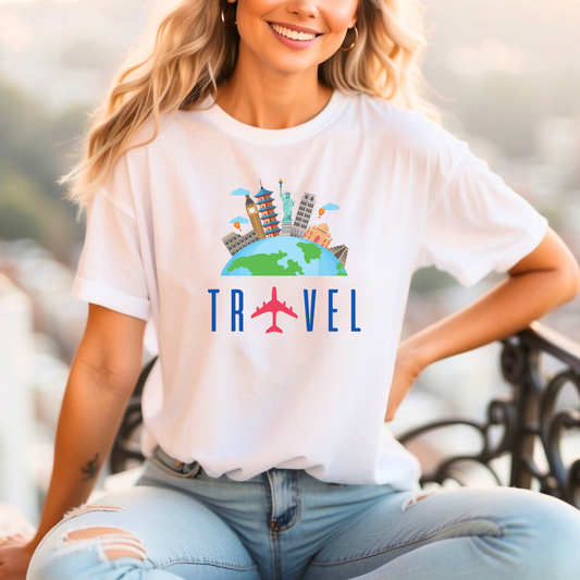 Travel World T Shirt, Travelling T Shirt, Euro Trip T-Shirt, World Tour Shirt, Vacation Shirt, Motivation Shirt, Adventure Tee